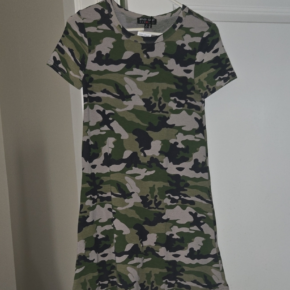 Poof! Green Camo Kids Dress